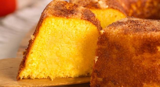 Bolo de Milho com textura cremosa